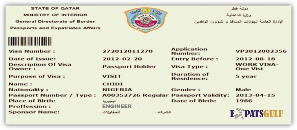 A Tourist Visa for Qatar